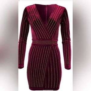 Venus Embellished Velvet Dress